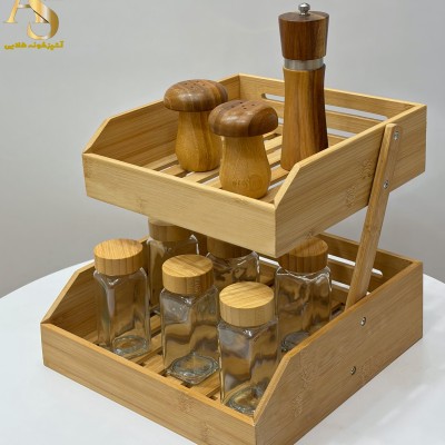 استند دوطبقه بامبو